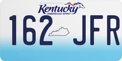 KY license plate 162JFR