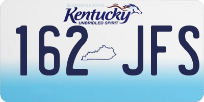 KY license plate 162JFS