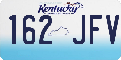 KY license plate 162JFV