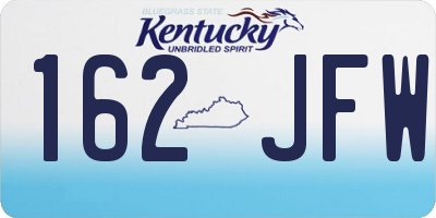 KY license plate 162JFW