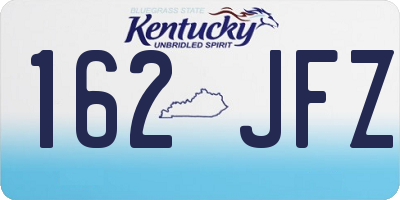 KY license plate 162JFZ