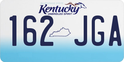 KY license plate 162JGA