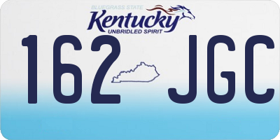 KY license plate 162JGC