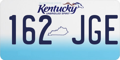 KY license plate 162JGE