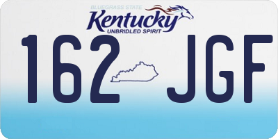 KY license plate 162JGF