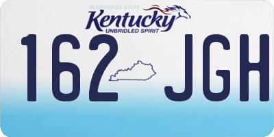 KY license plate 162JGH
