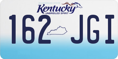 KY license plate 162JGI