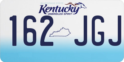 KY license plate 162JGJ