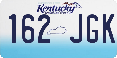 KY license plate 162JGK