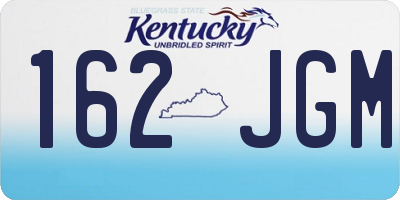 KY license plate 162JGM