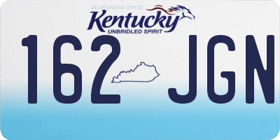 KY license plate 162JGN