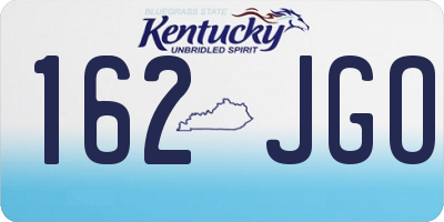 KY license plate 162JGO