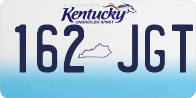 KY license plate 162JGT