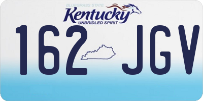 KY license plate 162JGV