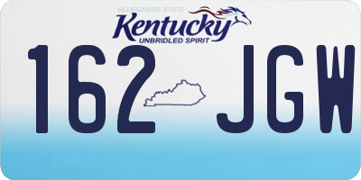 KY license plate 162JGW