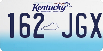KY license plate 162JGX