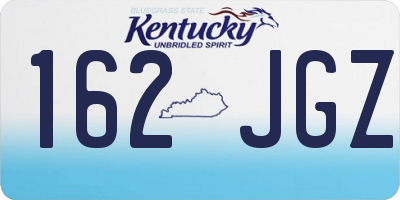 KY license plate 162JGZ