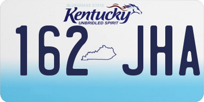 KY license plate 162JHA