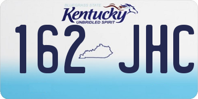 KY license plate 162JHC