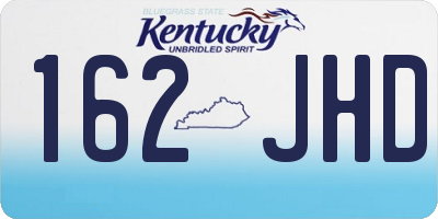 KY license plate 162JHD