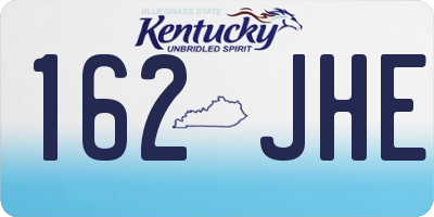 KY license plate 162JHE