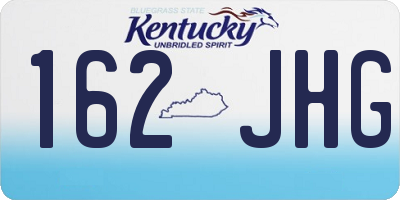 KY license plate 162JHG