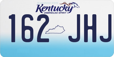 KY license plate 162JHJ