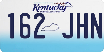 KY license plate 162JHN