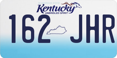 KY license plate 162JHR