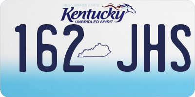 KY license plate 162JHS