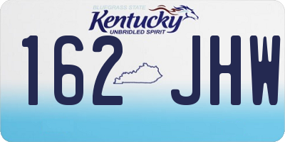 KY license plate 162JHW