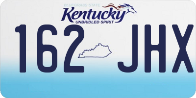 KY license plate 162JHX