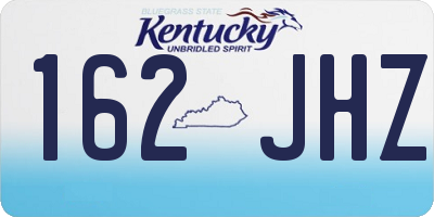 KY license plate 162JHZ
