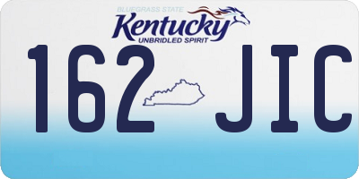 KY license plate 162JIC