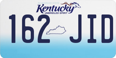 KY license plate 162JID