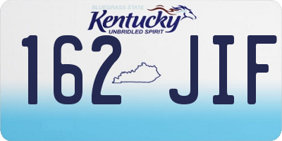 KY license plate 162JIF