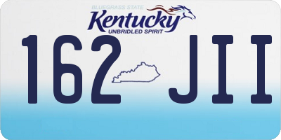 KY license plate 162JII