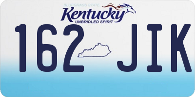 KY license plate 162JIK