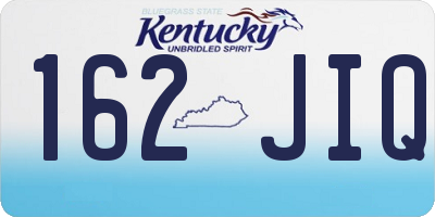 KY license plate 162JIQ
