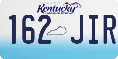 KY license plate 162JIR