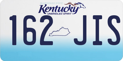 KY license plate 162JIS