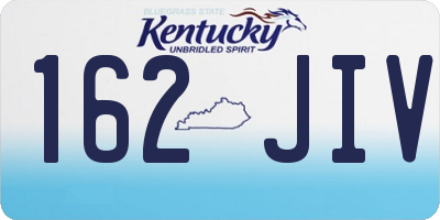 KY license plate 162JIV