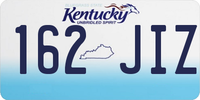 KY license plate 162JIZ