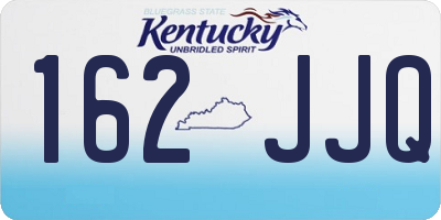 KY license plate 162JJQ