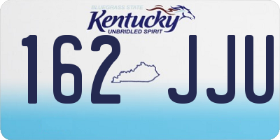 KY license plate 162JJU