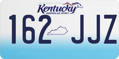 KY license plate 162JJZ