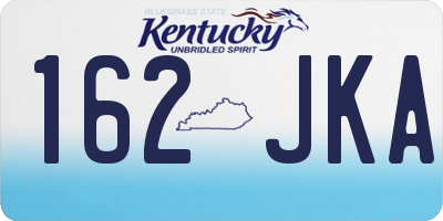 KY license plate 162JKA