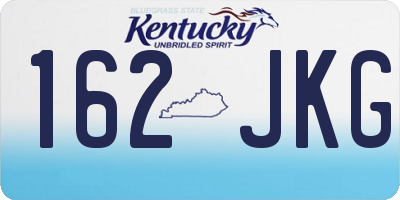 KY license plate 162JKG