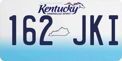 KY license plate 162JKI