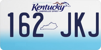 KY license plate 162JKJ